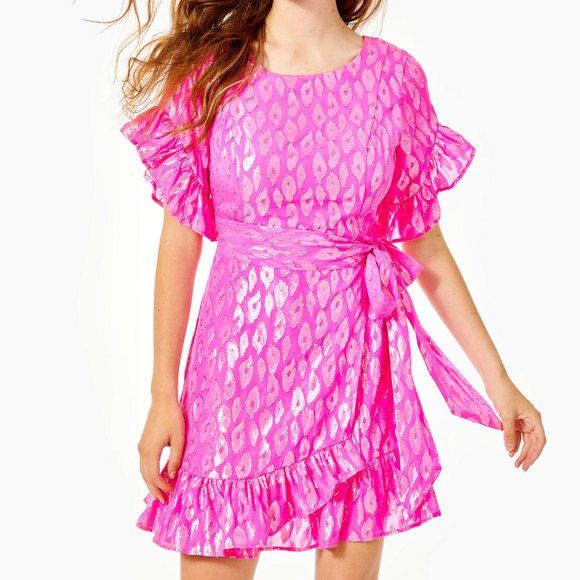 Lilly Pulitzer Darlah Silk Wrap Dress - Picture 2 of 11